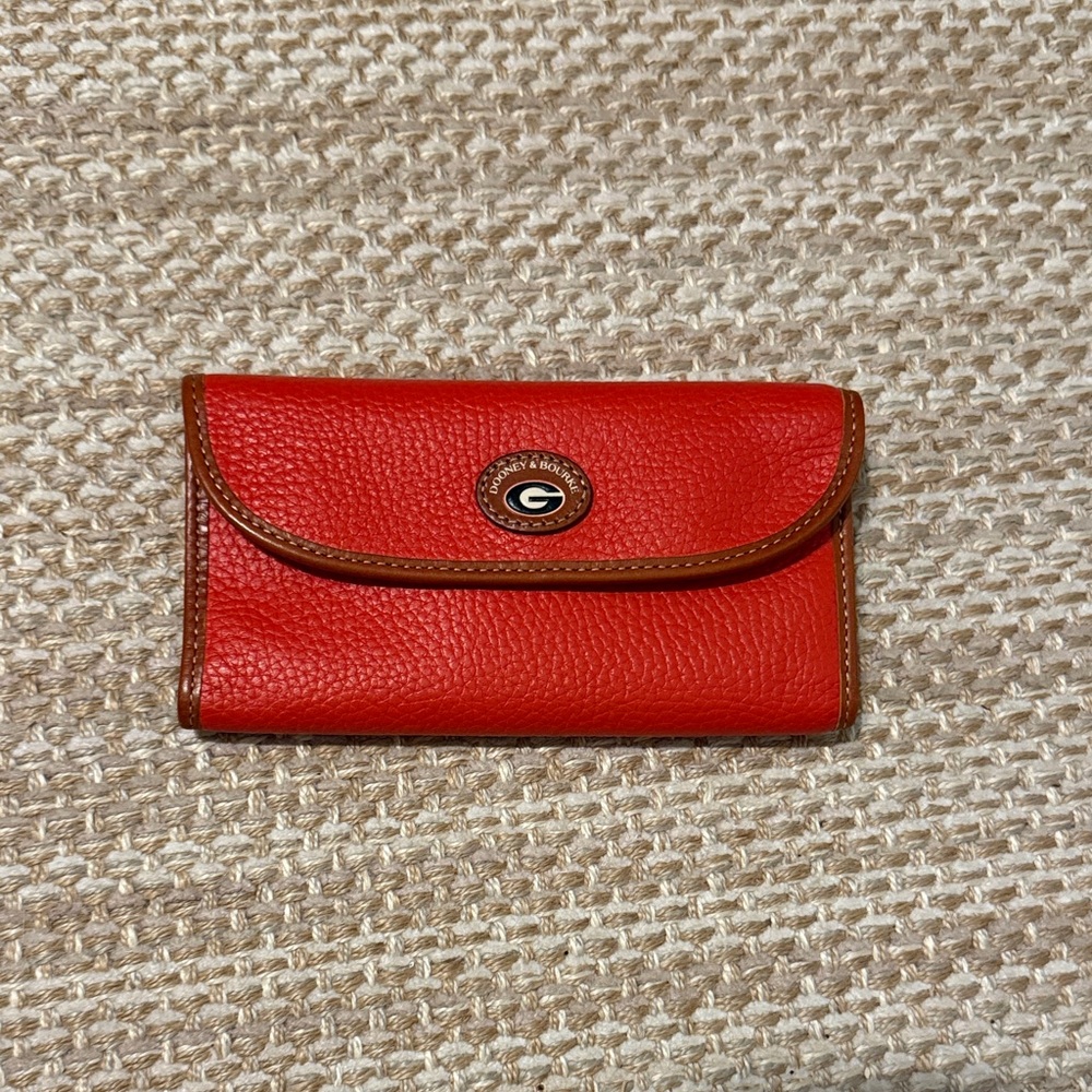 Dooney & Bourke Red UGA Continental Clutch Wallet